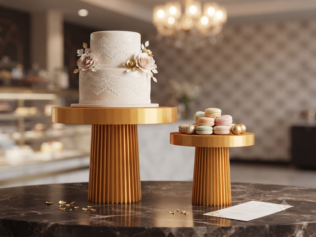 Modern Fluted Cake Stand