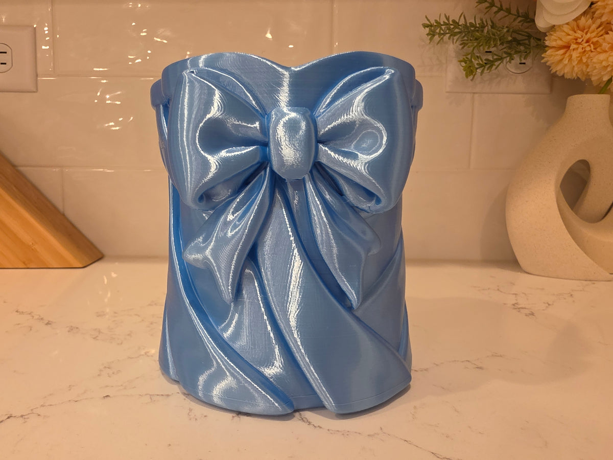 Organisateur de coiffeuse et pot de fleurs Bow