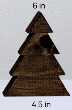 6" 2D Wood Tree (Espresso)