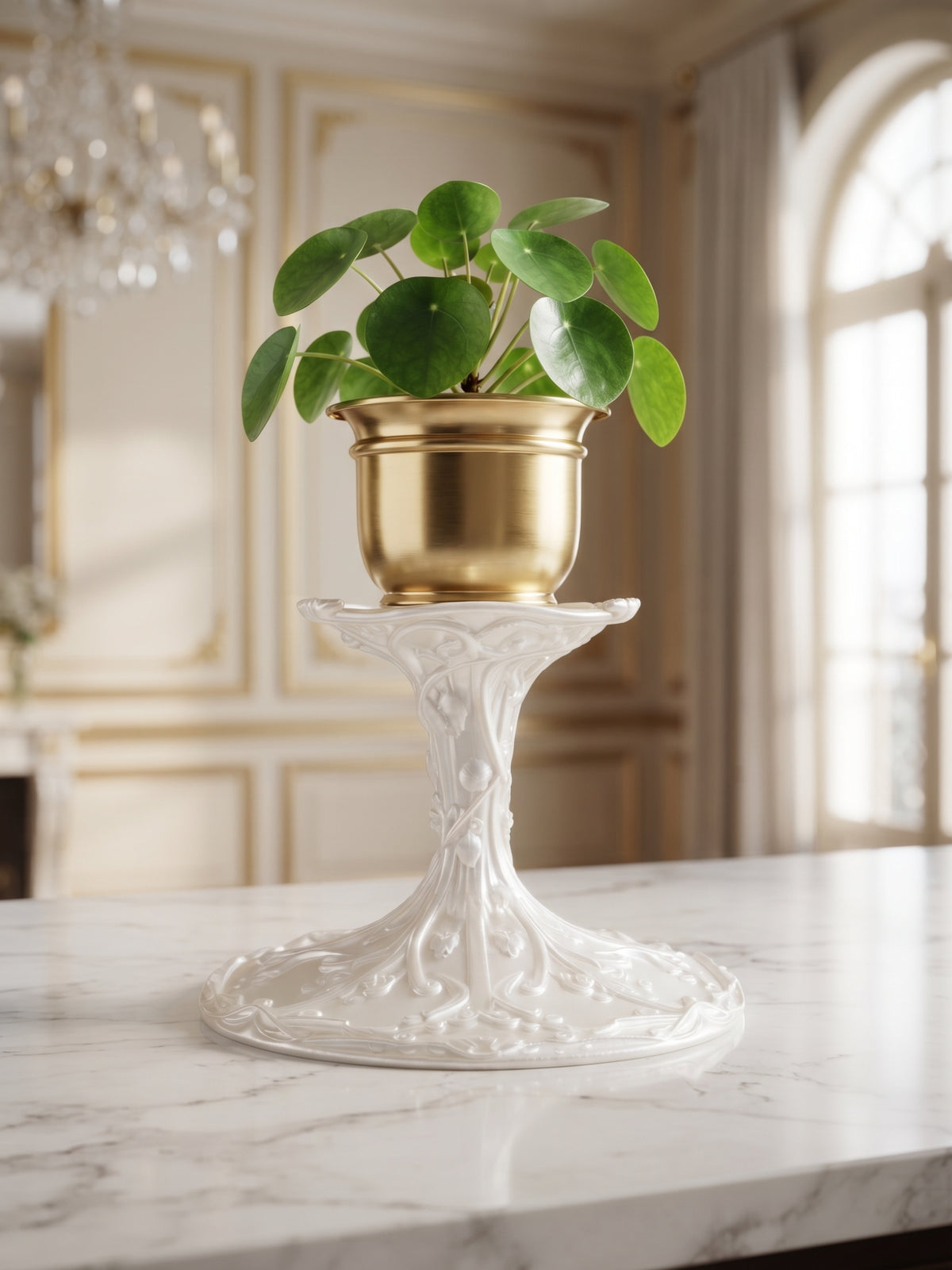 White Ornate Cake Stand