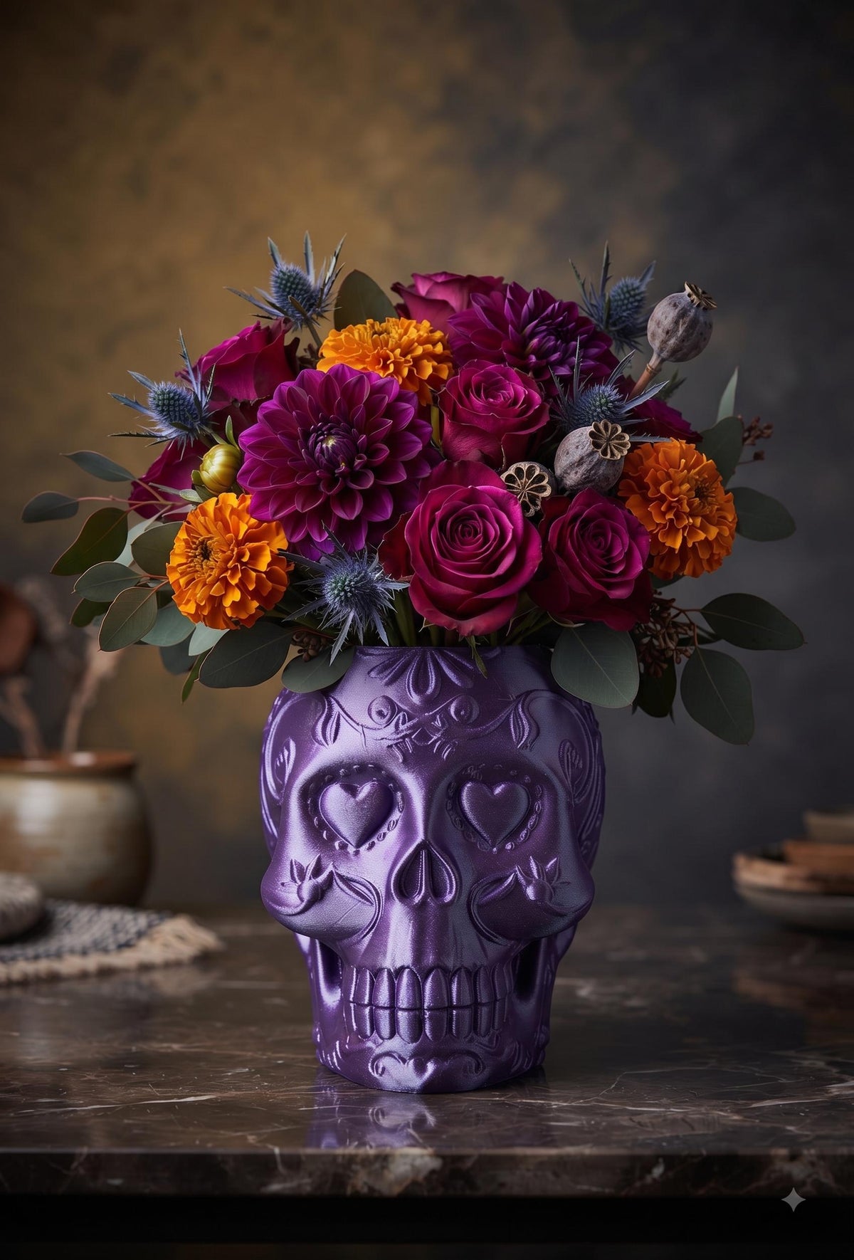 Vase tête de mort mexicaine