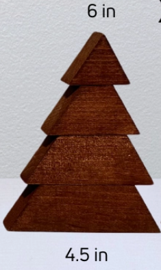 6" 2D Wood Tree (Chestnut)
