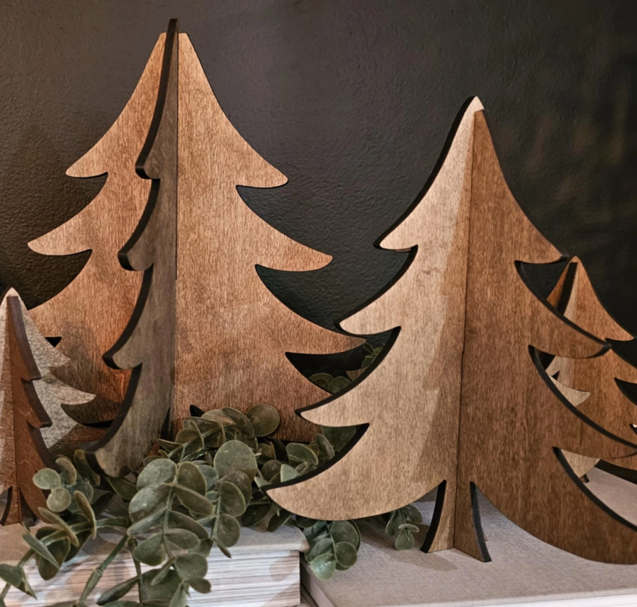 6" 3D Whimsical Wood Tree