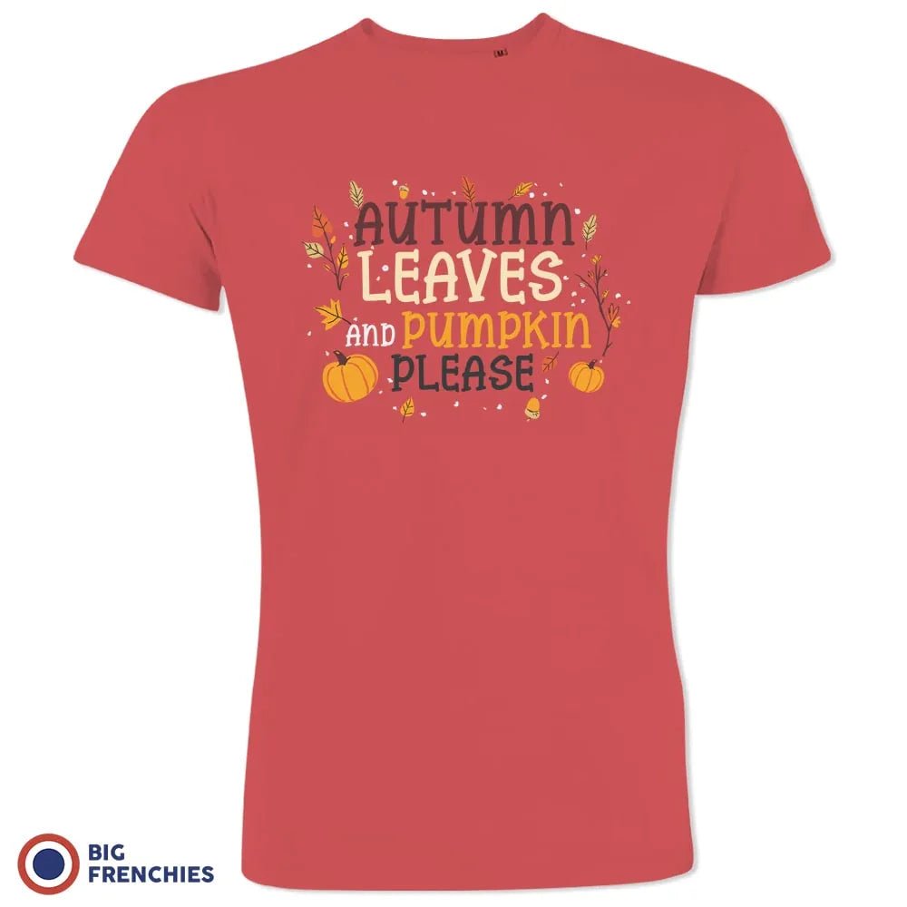 Autumn Leaves and Pumpkin Please Men's Organic Cotton Tee - Create Marketplace