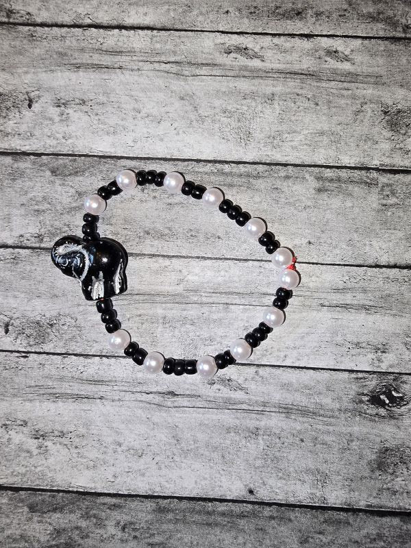 Black and White Elephant Bracelet - made by kid Sam - Create Marketplace