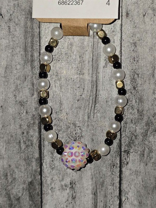 Black White and Gold Bracelet - made by kid Sam - Create Marketplace