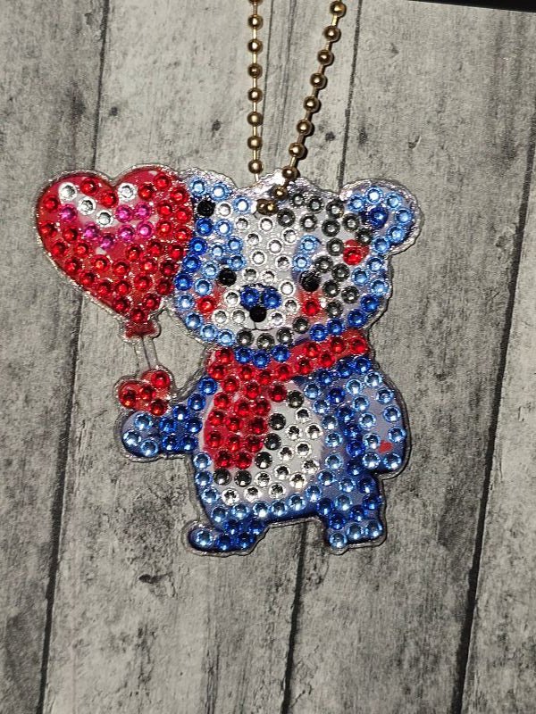 Blue bear D.A. keyychain - made by kid noah - Create Marketplace