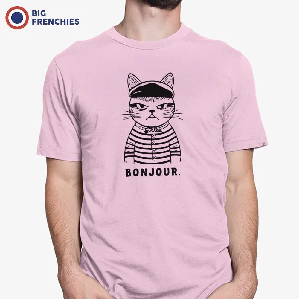 Bonjour Mad French Cat Men's Organic Cotton Tee - Create Marketplace