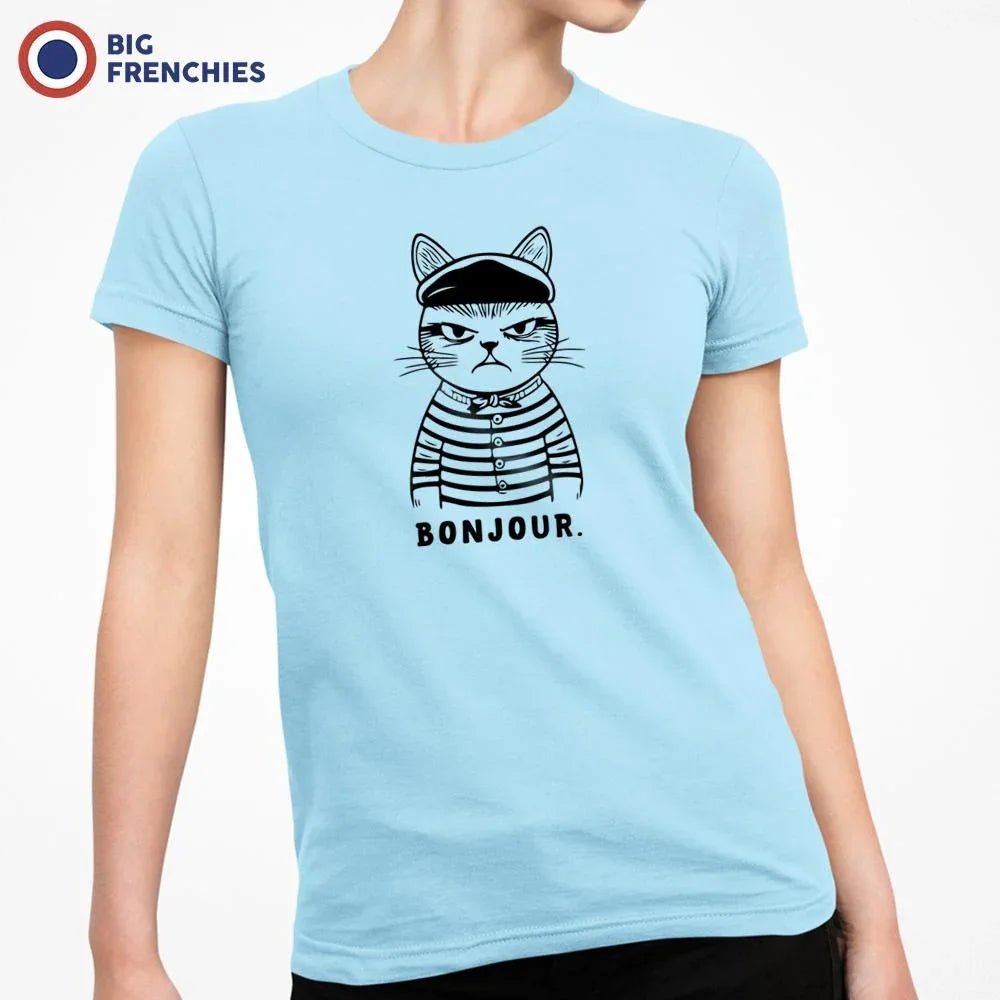Bonjour Mad French Cat Women's Organic Cotton Tee - Create Marketplace