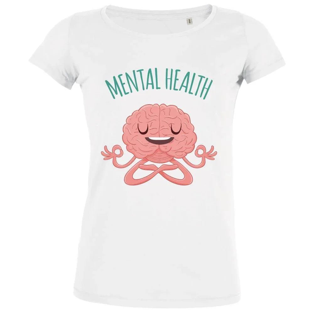 Brain Meditating Mental Health Women's Organic Tee - Create Marketplace