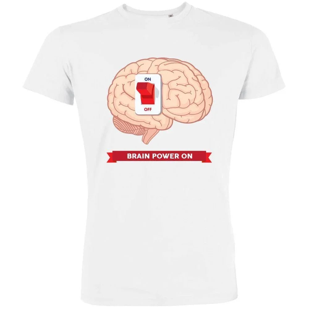 Brain Power On Men's Organic Tee - Create Marketplace