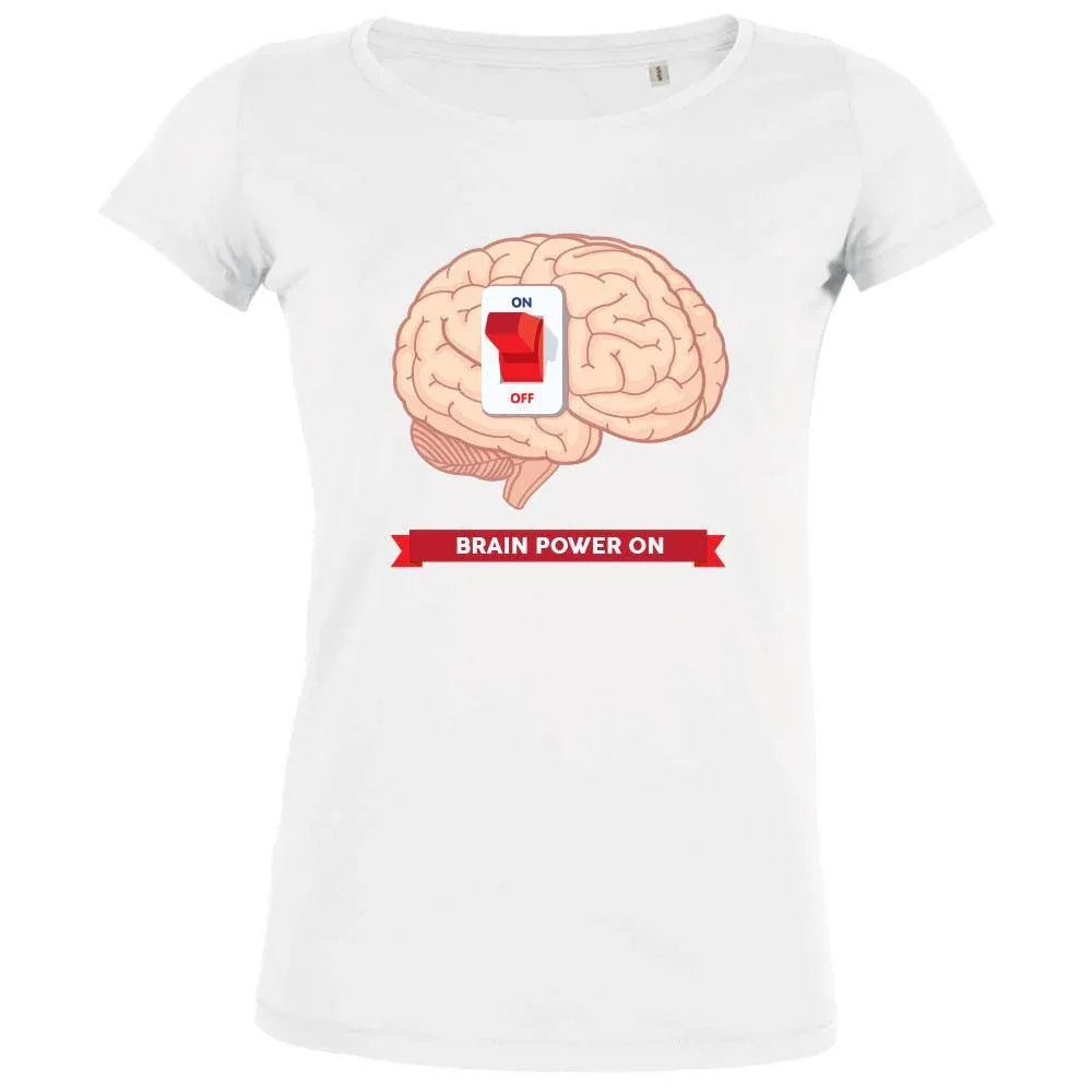 Brain Power On Women's Organic Tee - Create Marketplace