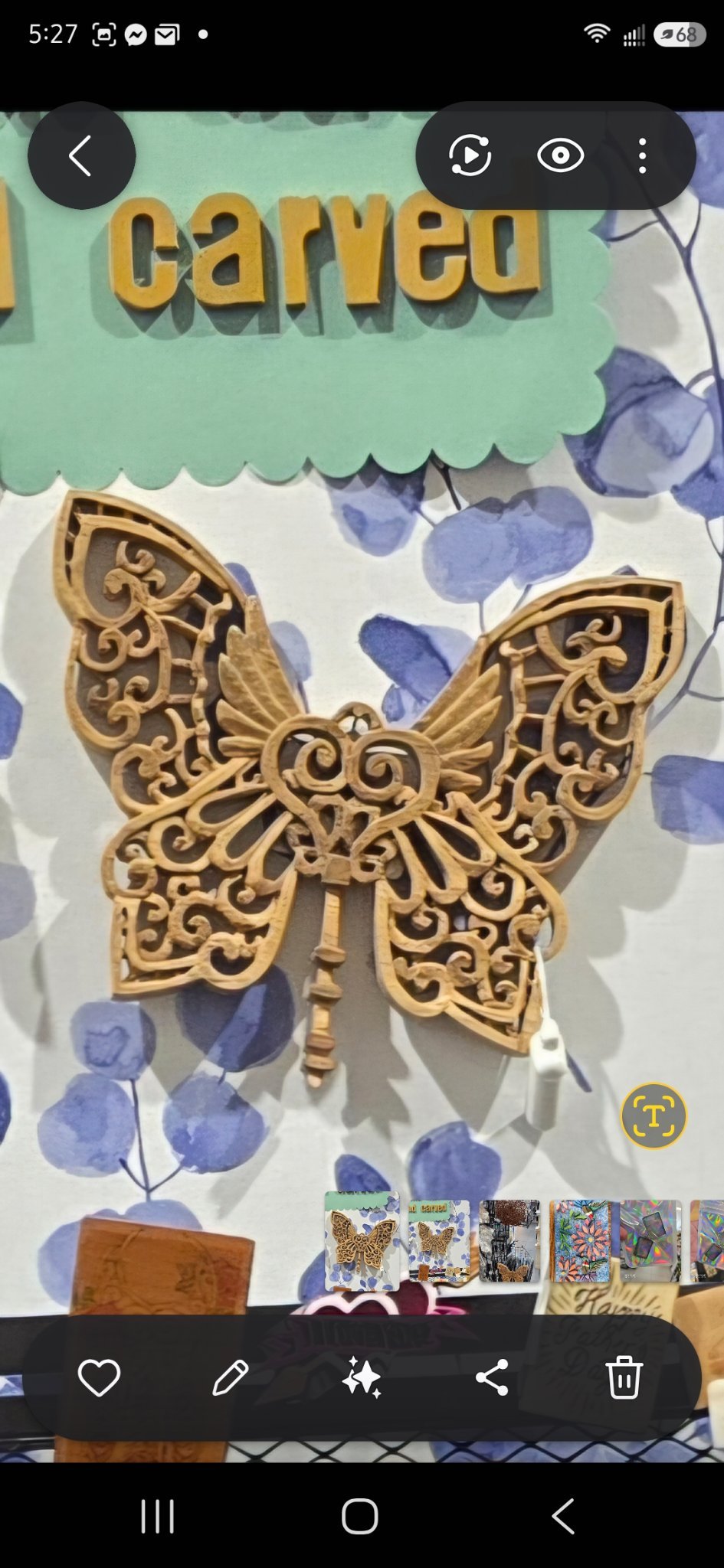 BUTTERFLY HAND CARVED - Create Marketplace