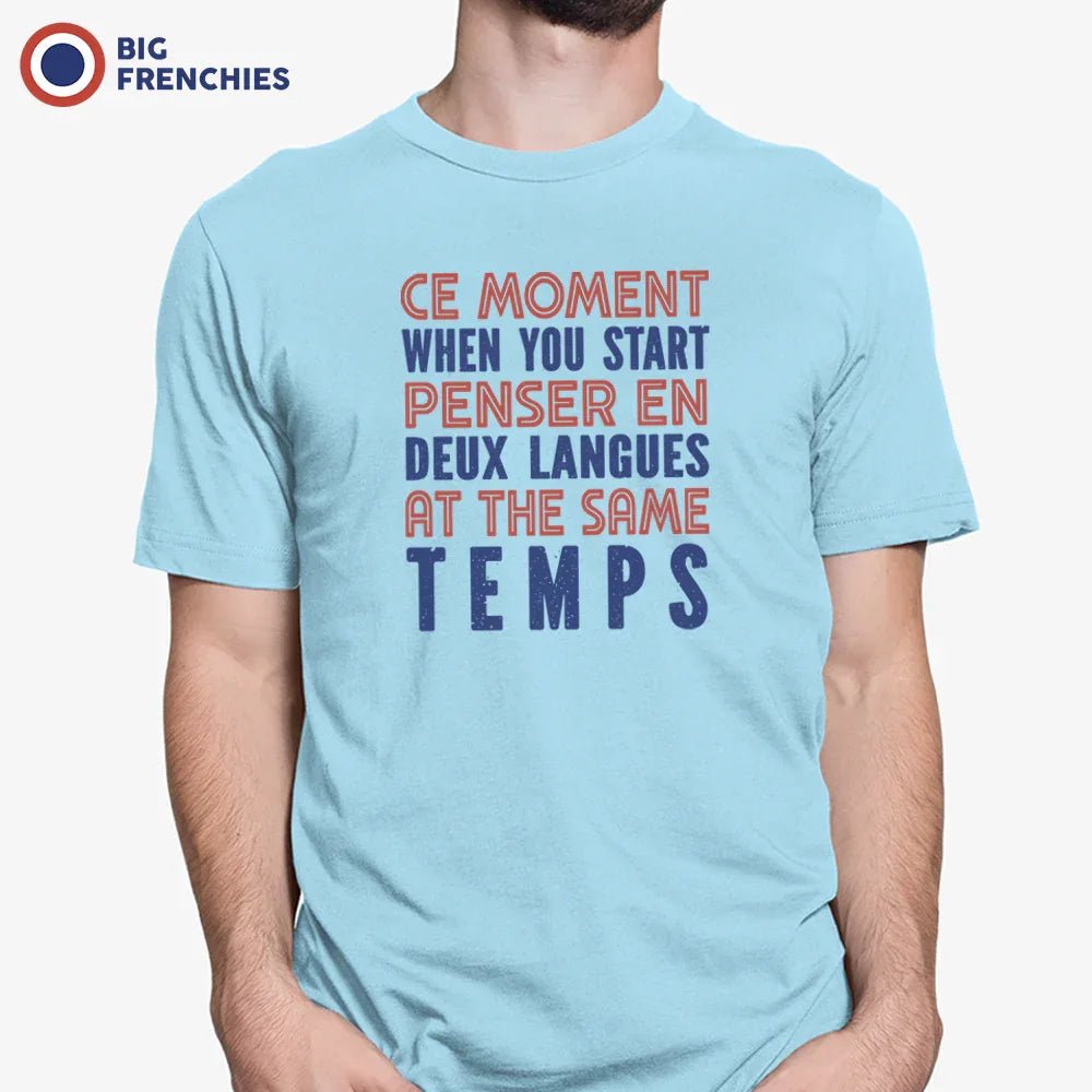 Ce Moment When You Start Penser En Deux Langues At The Same Temps Men's Organic Cotton Tee - Create Marketplace