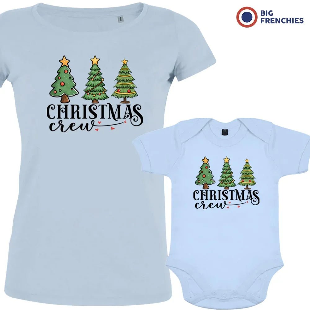 Christmas Crew with Trees Mom and Child Organic Cotton family Set (Set of 2) - Create Marketplace