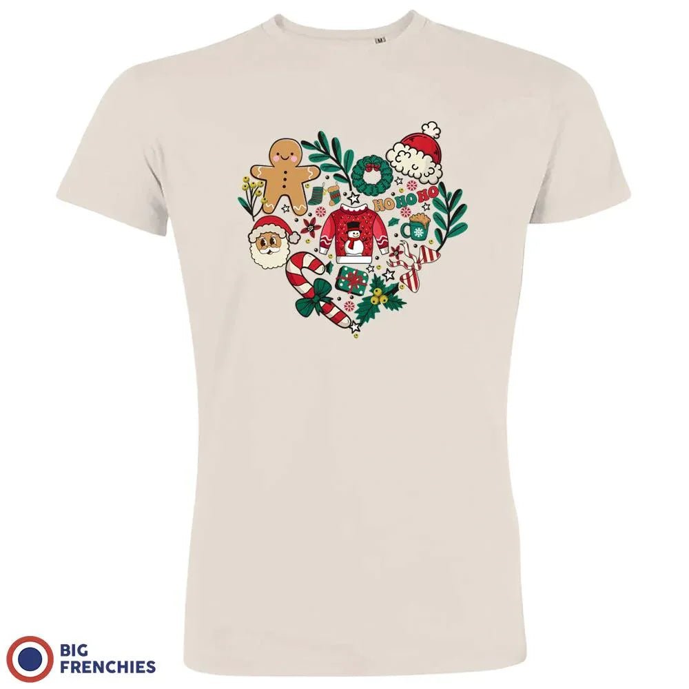 Christmas Heart Men's Organic Cotton Tee - Create Marketplace