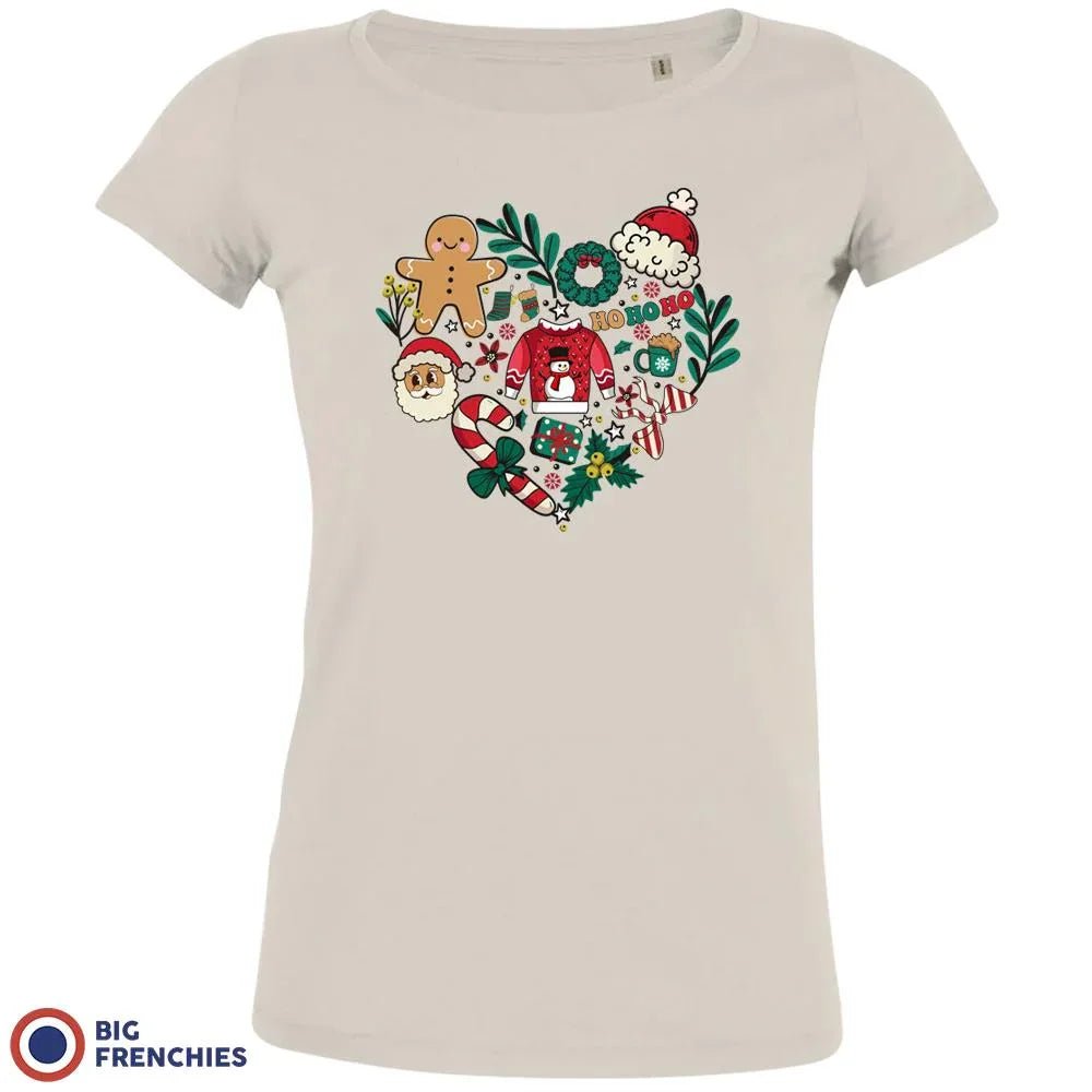 Christmas Heart Women's Organic Tee - Create Marketplace