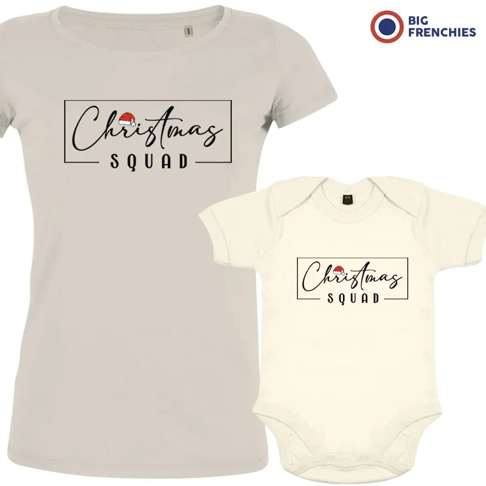 Christmas Squad Mom and Child Organic Cotton family Set (Set of 2) - Create Marketplace