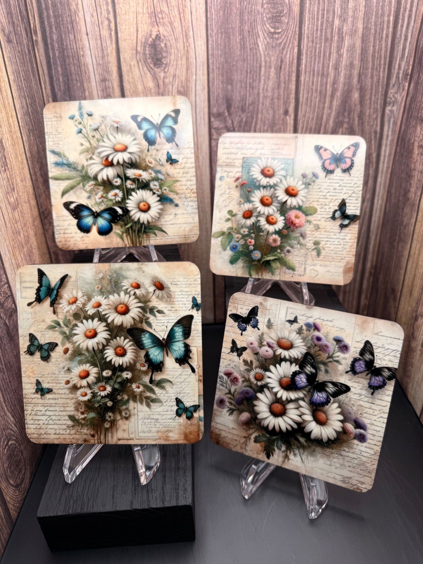 Coaster ( MDF) - Letter/Butterfly/Flower - Create Marketplace