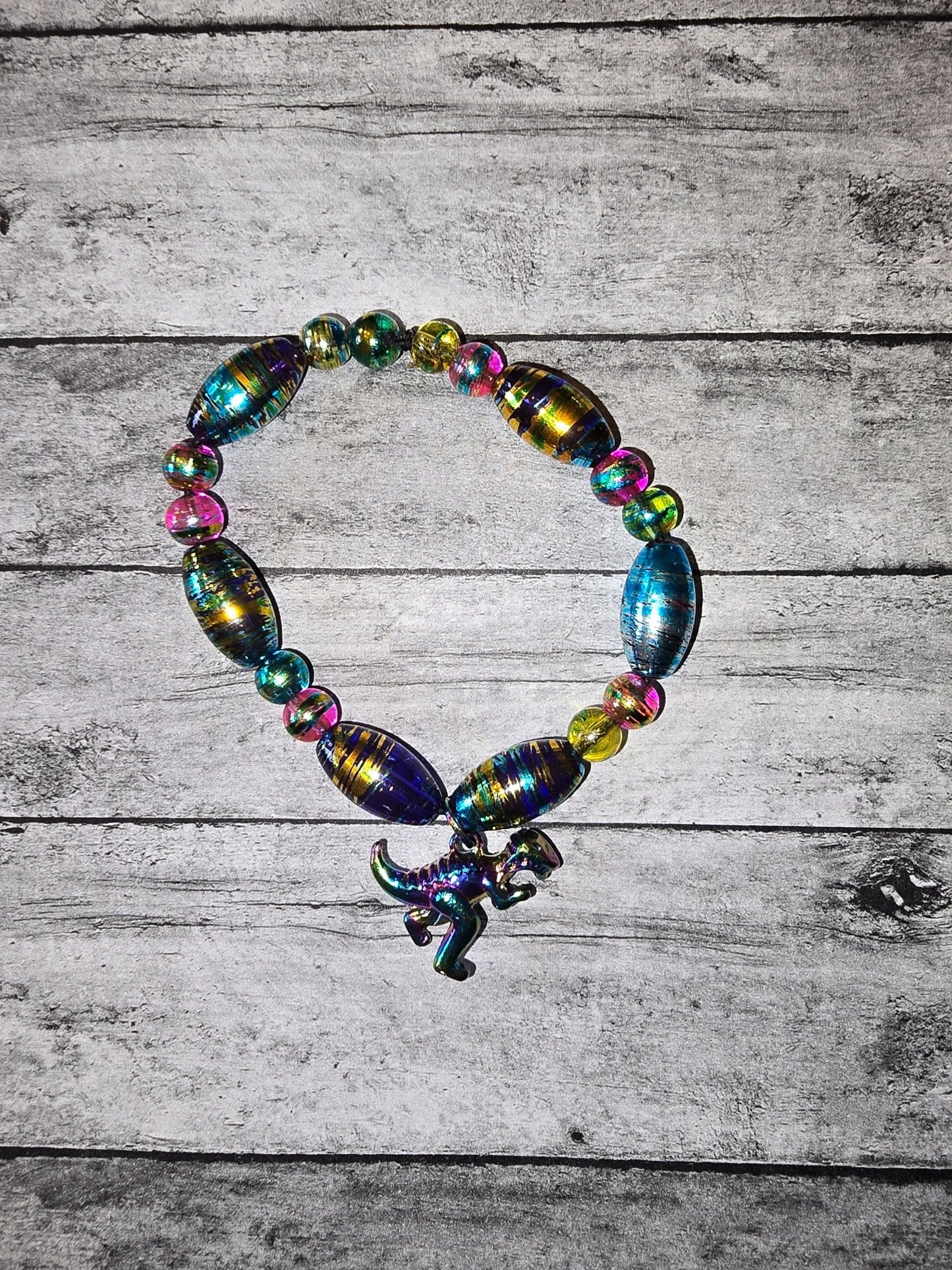 Colorful Dino Bracelet - made by kid Sam - Create Marketplace
