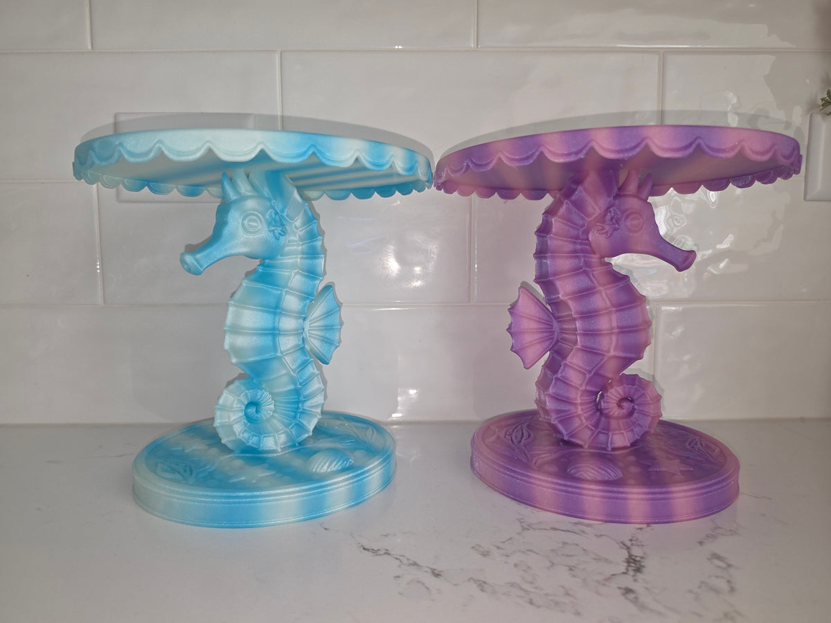 Coastal Seahorse Cake Stand
