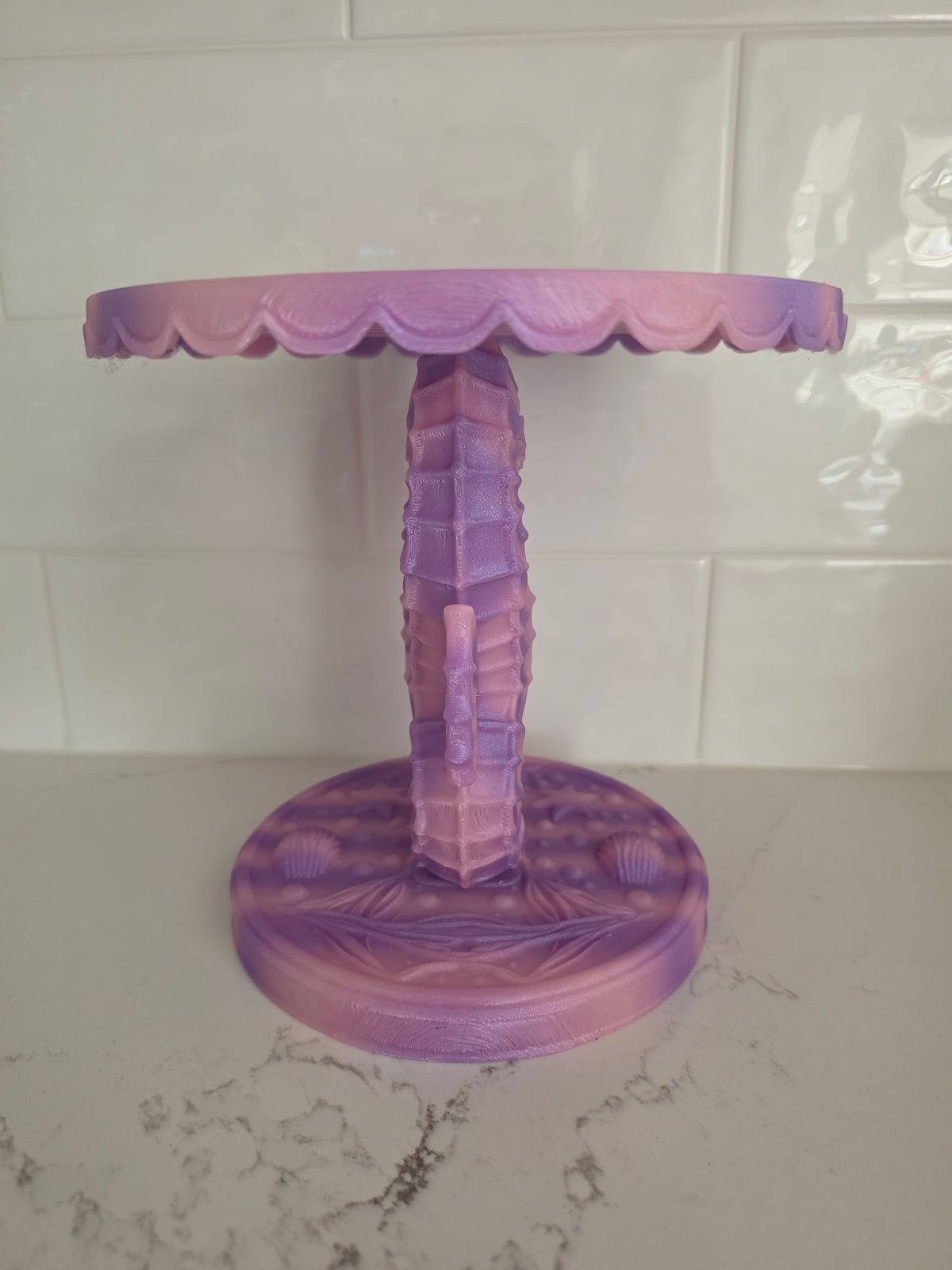 Coastal Seahorse Cake Stand