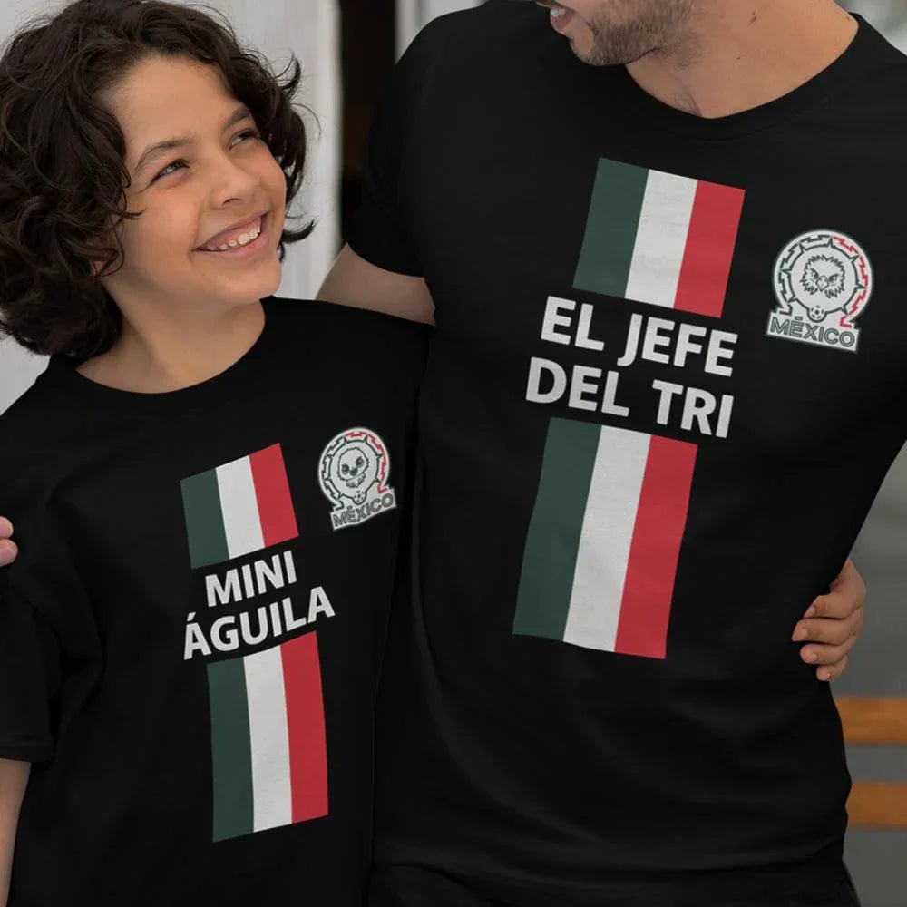 EL Jefe Del Tri, Mini Águila Dad and Child Organic Cotton T-Shirts Family Set (Set of 2) - Create Marketplace