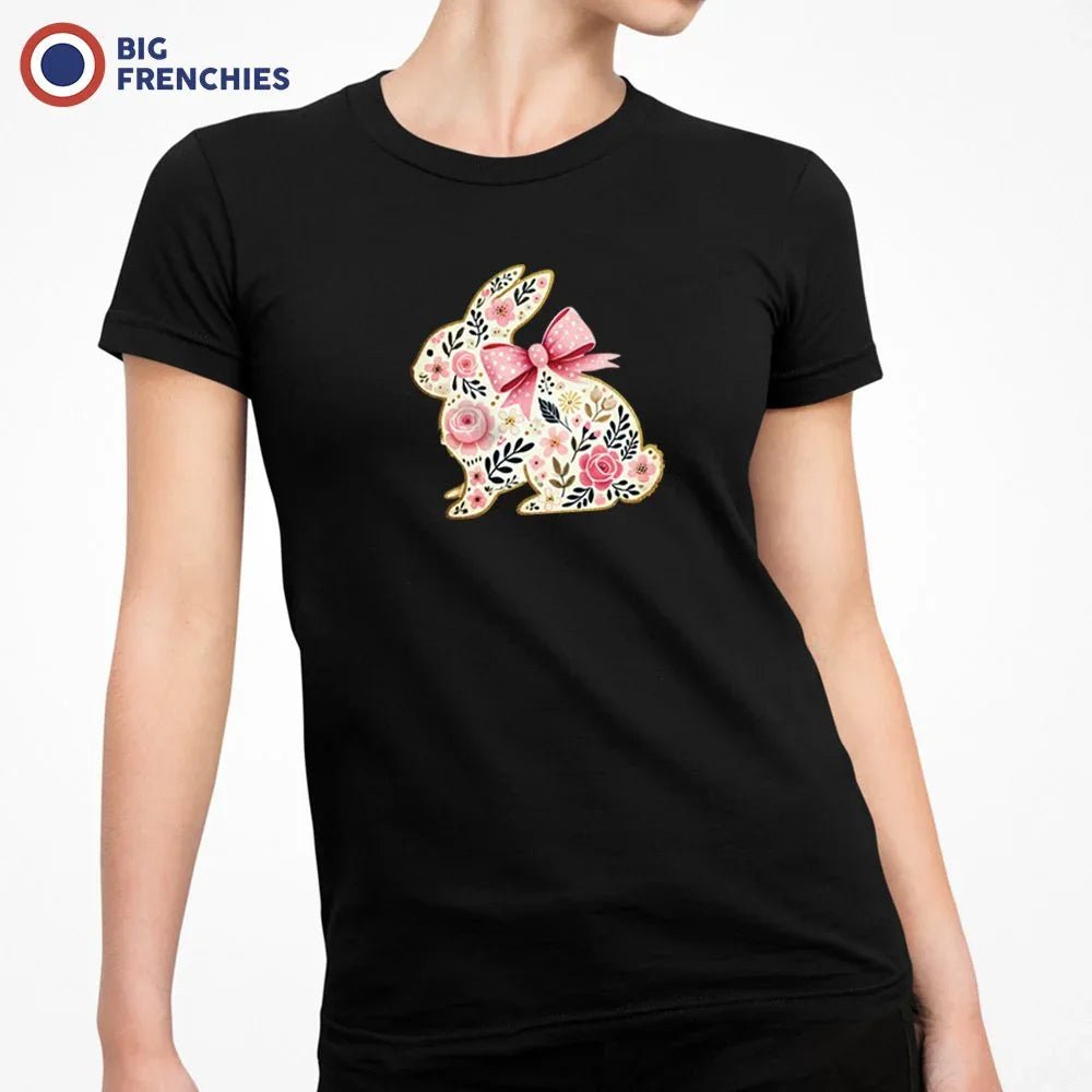 Floral Bunny Women's Organic Cotton Tee - Create Marketplace