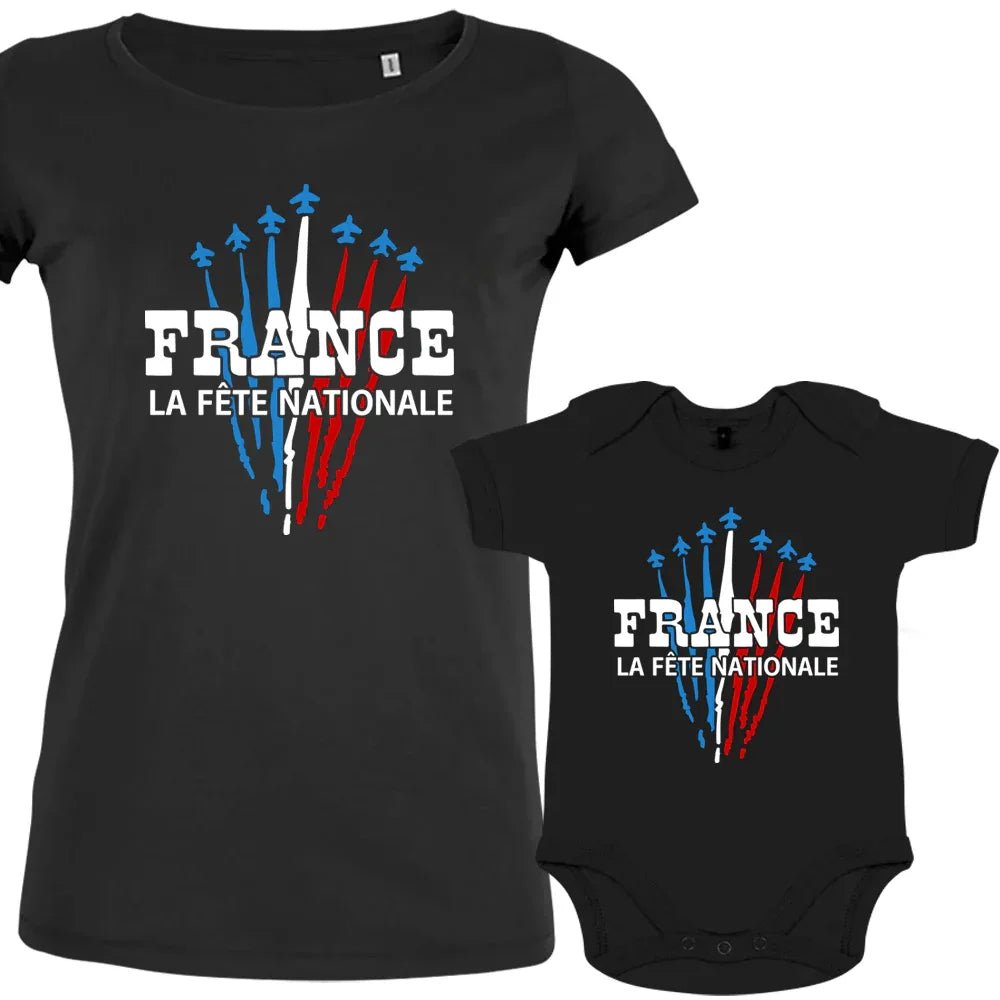 France La FΓͺte Nationale Mom and Child Organic Cotton family Set (Set of 2) - Create Marketplace