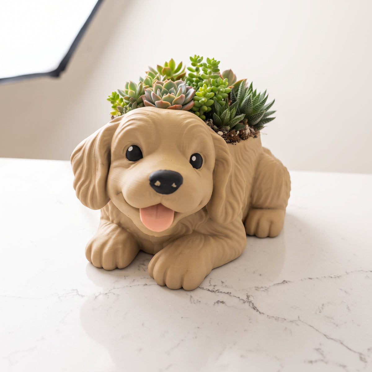 Cache-pot chiot joyeux