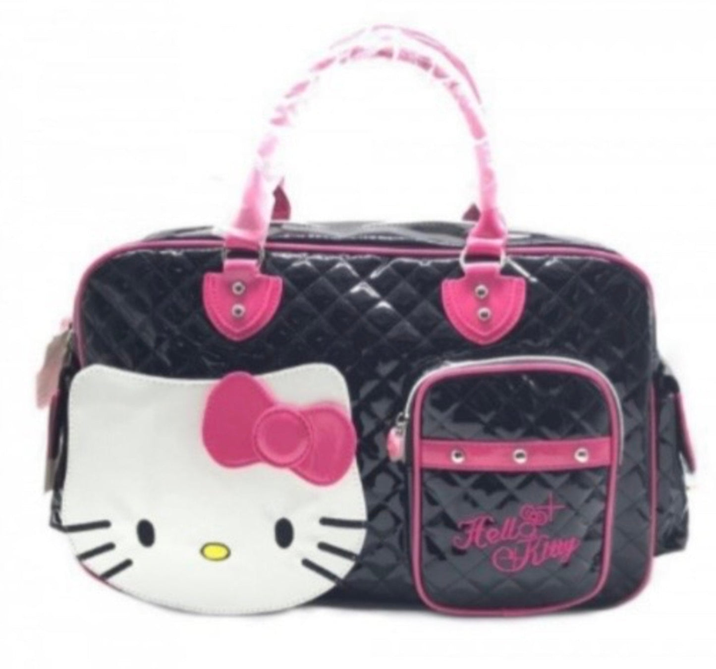 HK black and white duffel bag - Create Marketplace