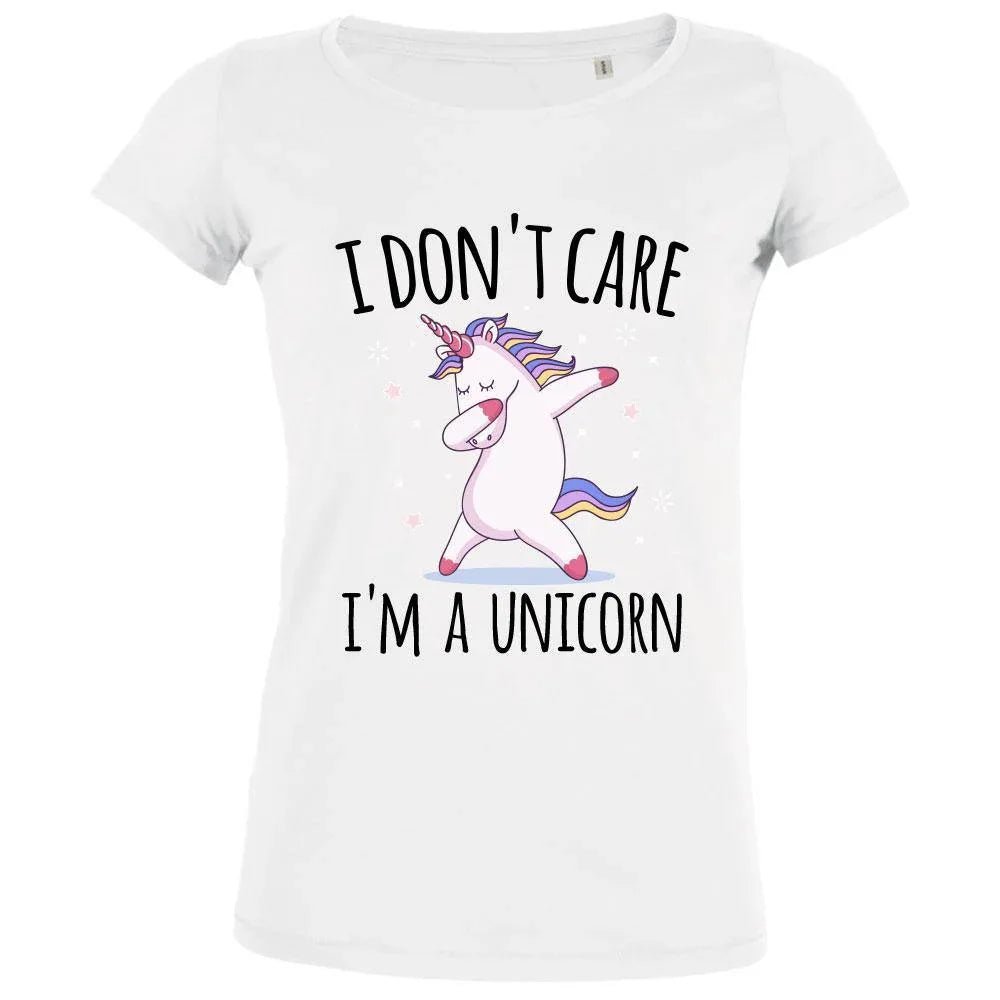 I Don't Care, I'm A Unicorn Women's Organic Tee - Create Marketplace