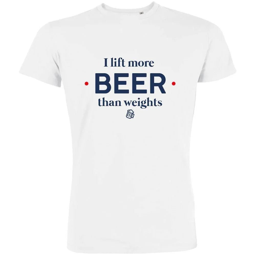 I Lift More Beer Than Weights Men's Organic Tee - Create Marketplace