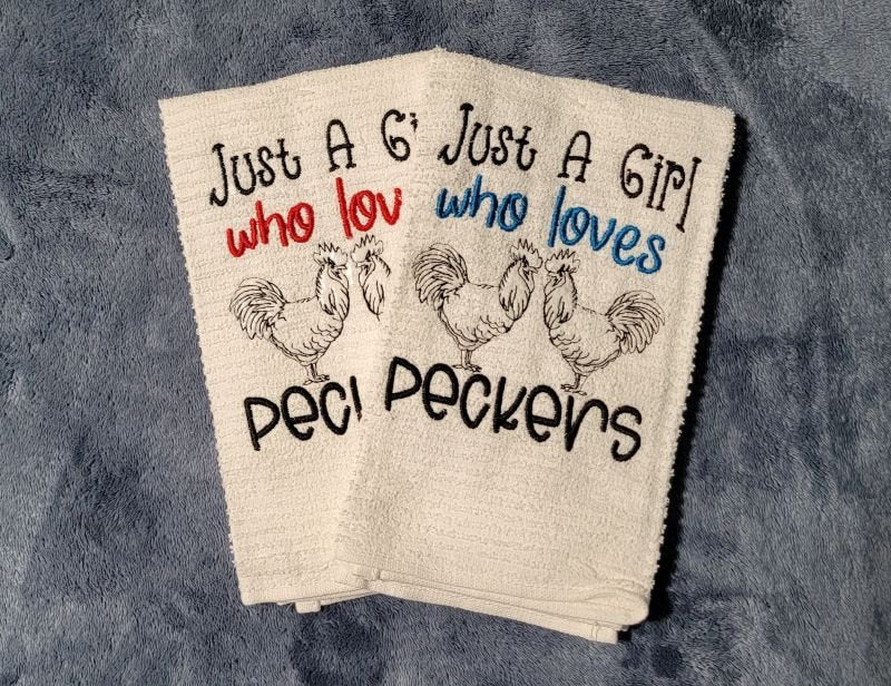 Just a Girl Who Loves Peckers Hand Towel - Create Marketplace