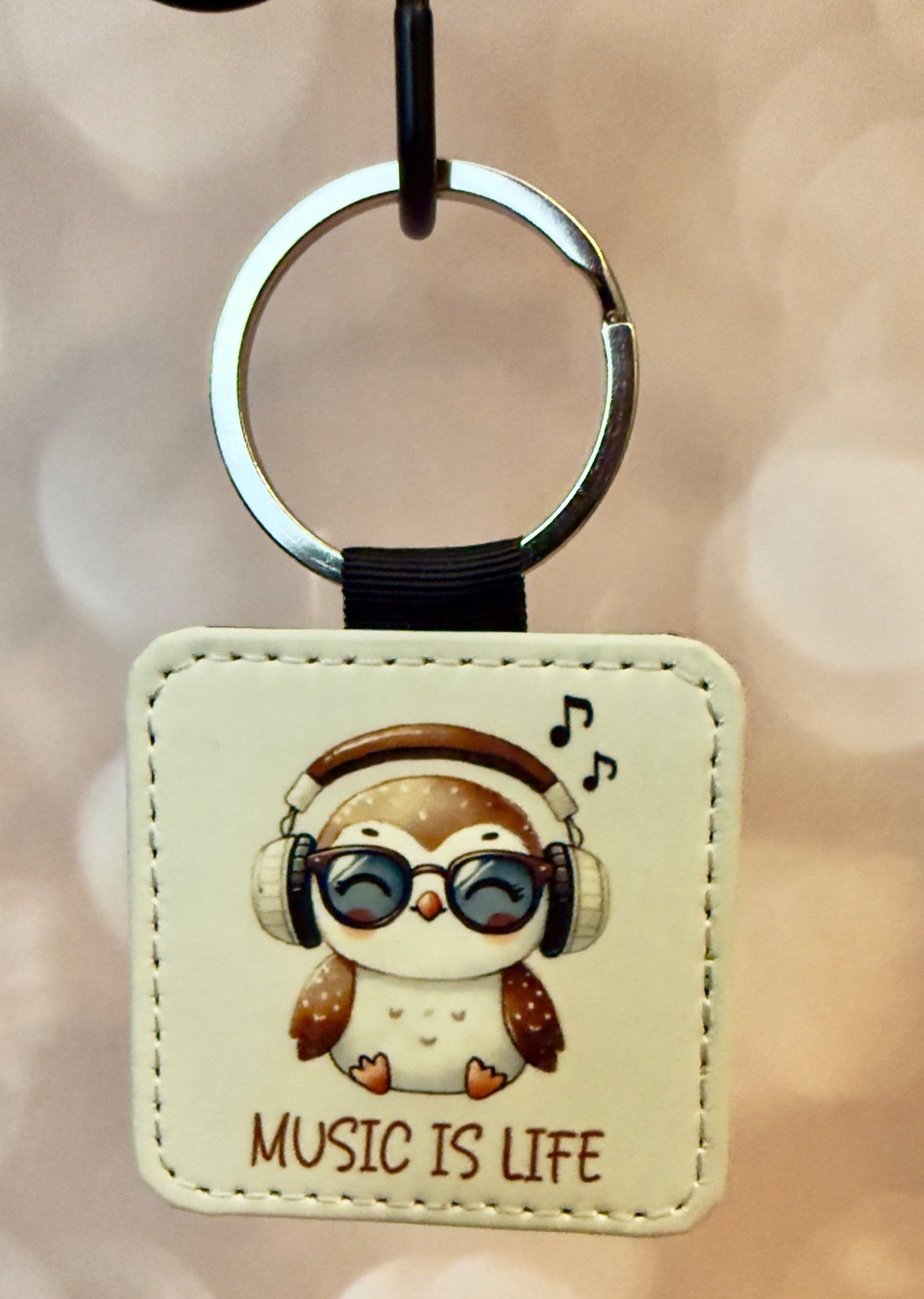 Keychain (Sq) - Music Is Life - Create Marketplace