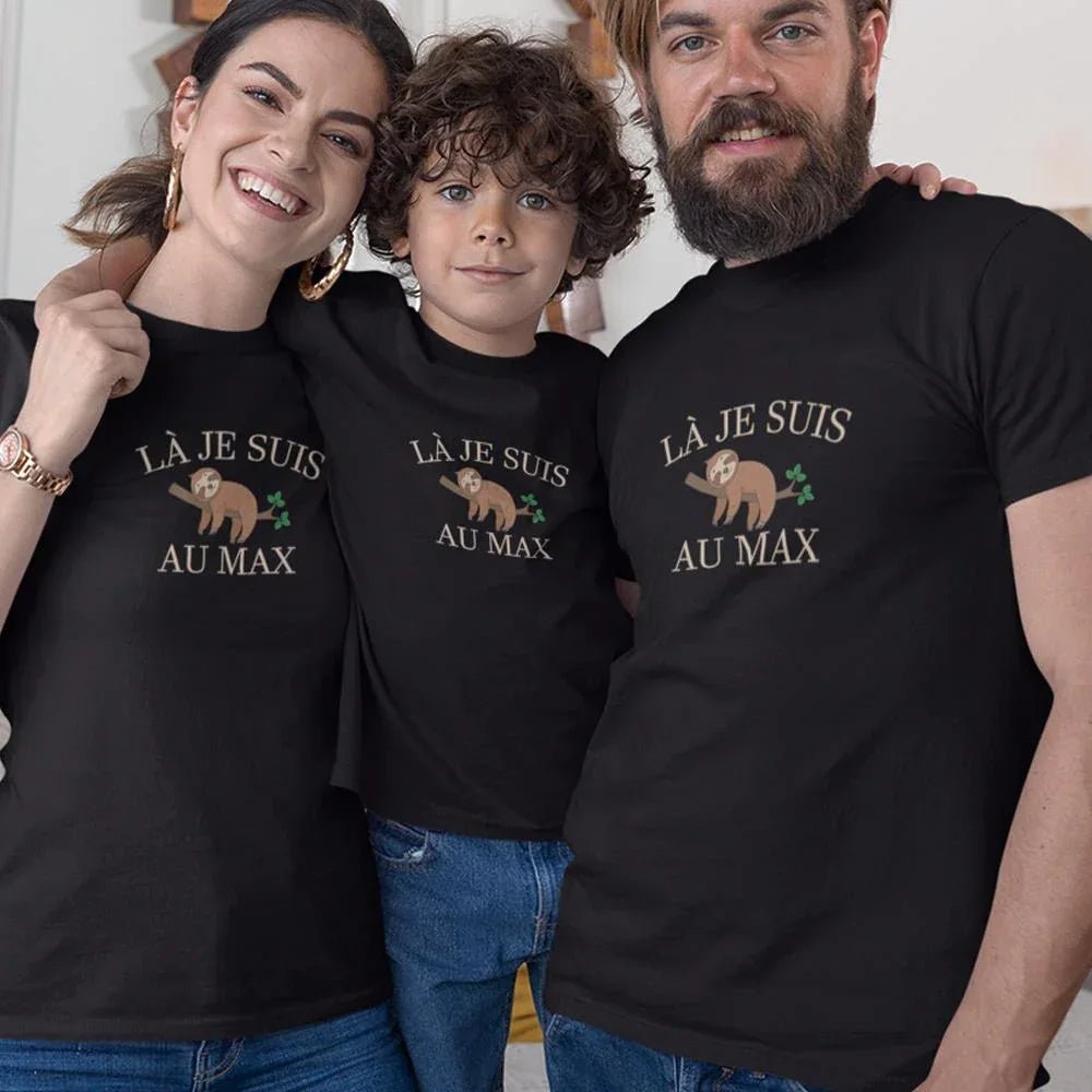 LΓ Je Suis Au Max Matching Organic Cotton T-Shirts Family Set (Set of 3) - Create Marketplace