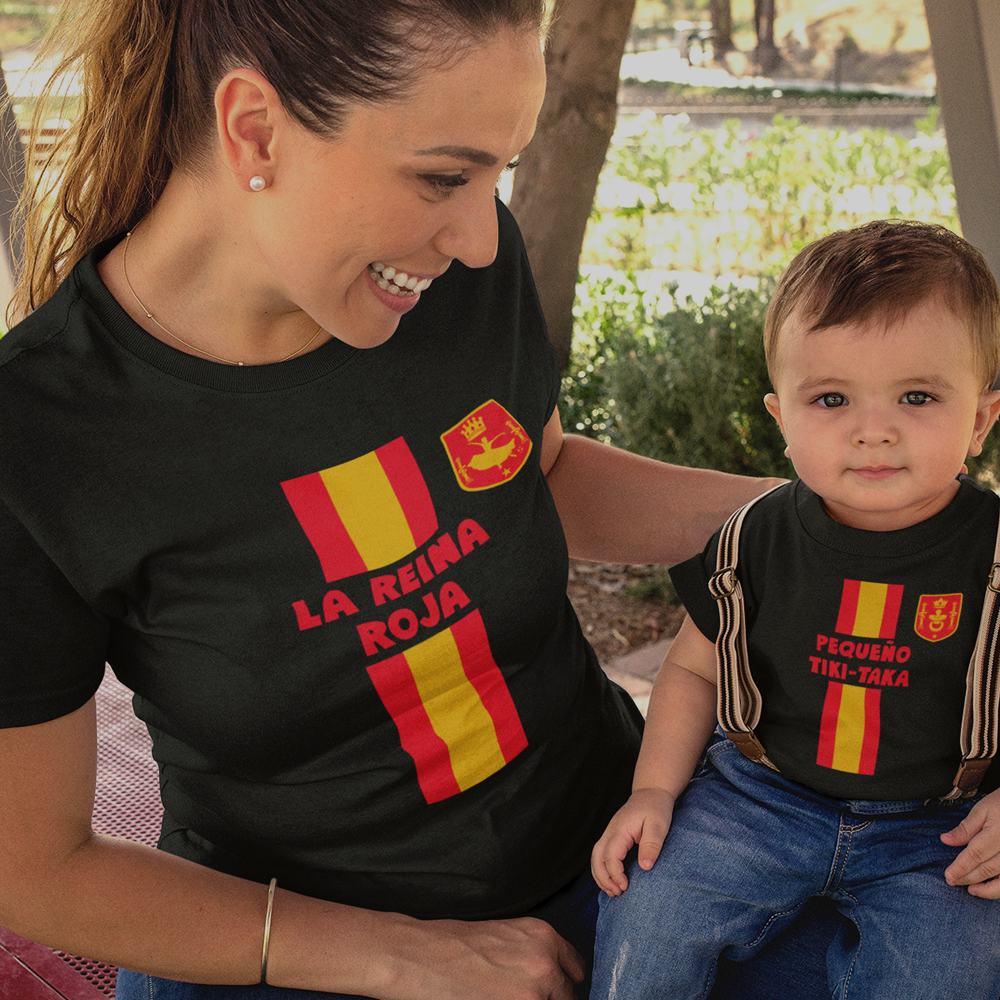 La Reina Roja, Pequeño Tiki-Taka Mom and Child Organic Cotton T-Shirts family Set (Set of 2) - Create Marketplace