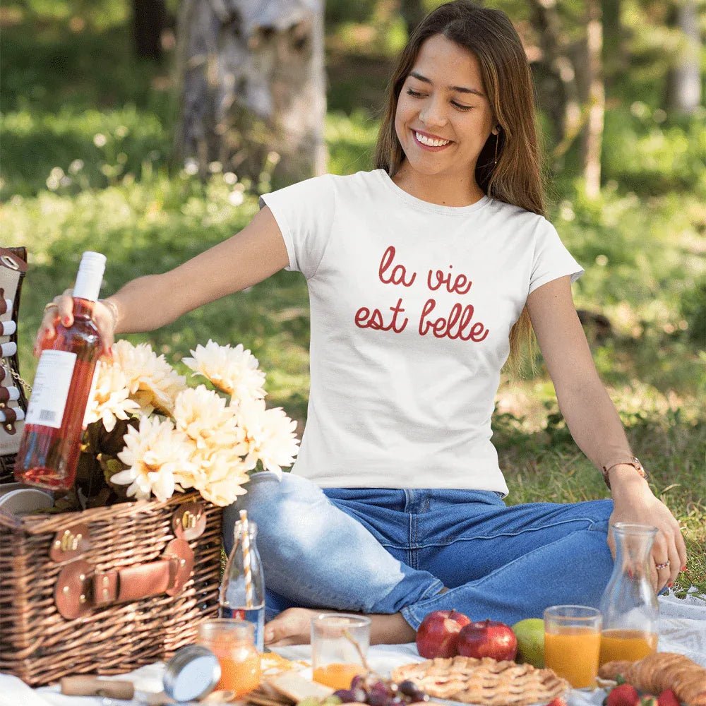 La Vie Est Belle Women's Organic Tee - Create Marketplace