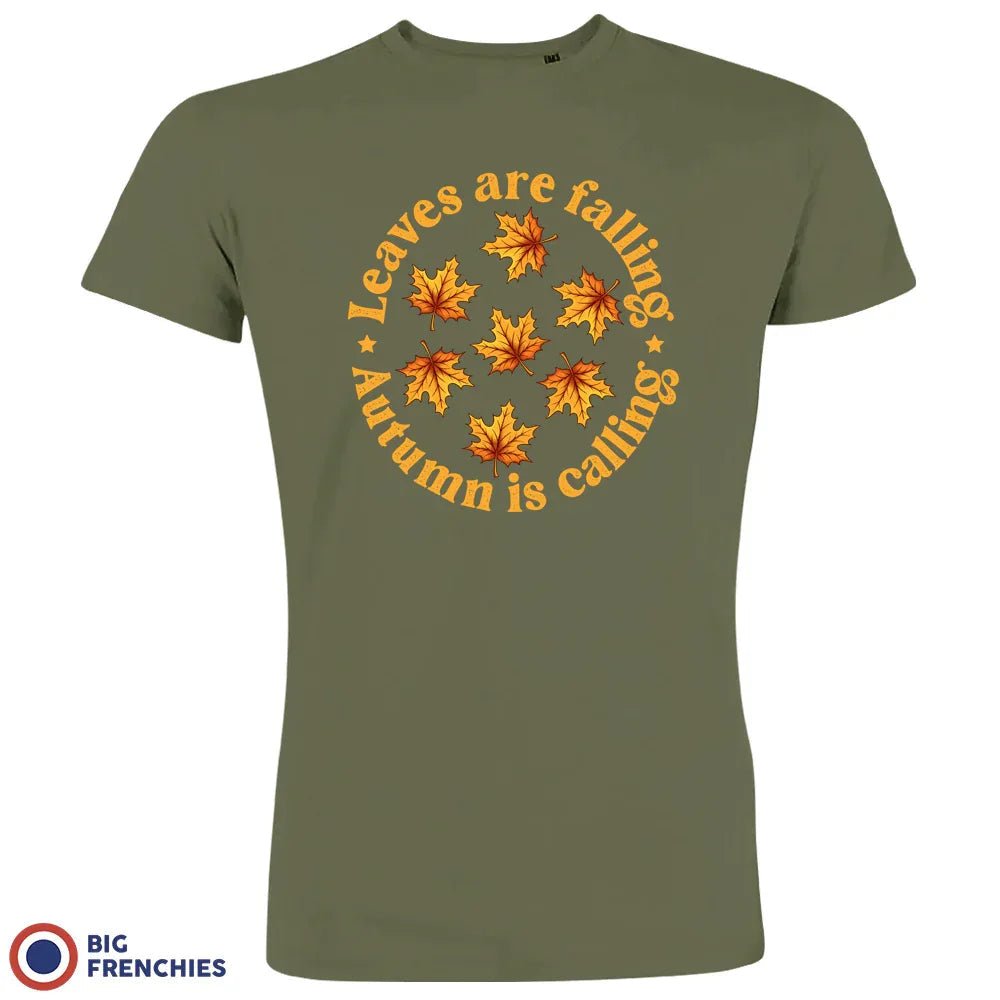 Leaves Are Falling Autumn Is Calling Men's Organic Cotton Tee - Create Marketplace