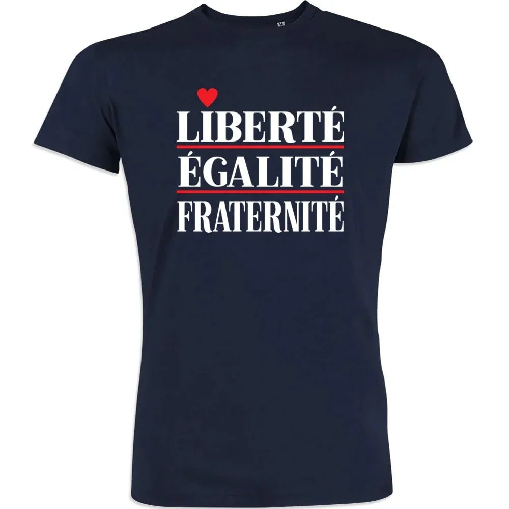 Liberté Égalité Fraternité Men's Organic Cotton Tee - Create Marketplace