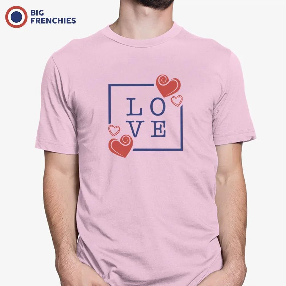 Love with Hearts Men's Organic Cotton Tee - Create Marketplace