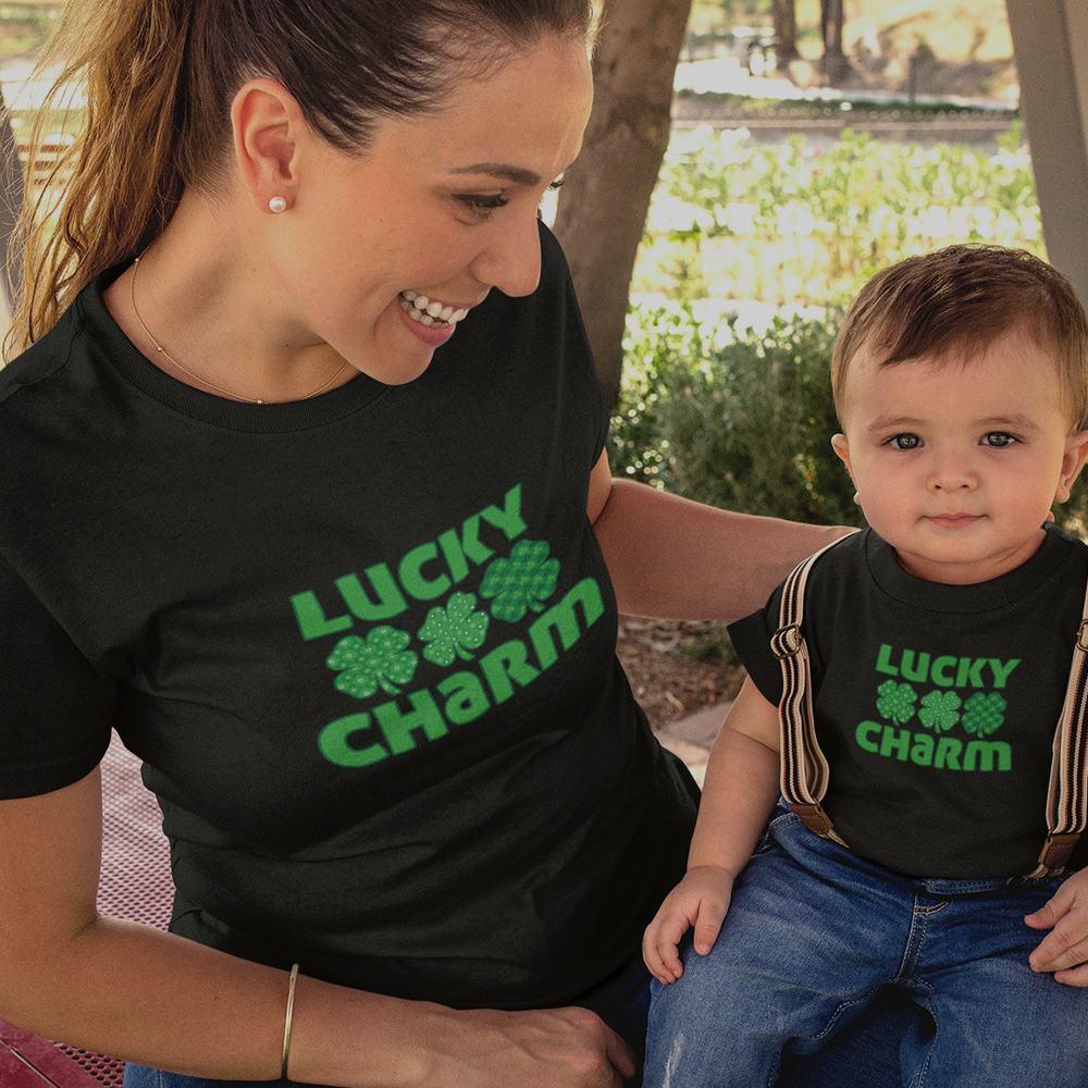 Lucky Charm Mom and Child Organic Cotton T-Shirts family Set (Set of 2) - Create Marketplace