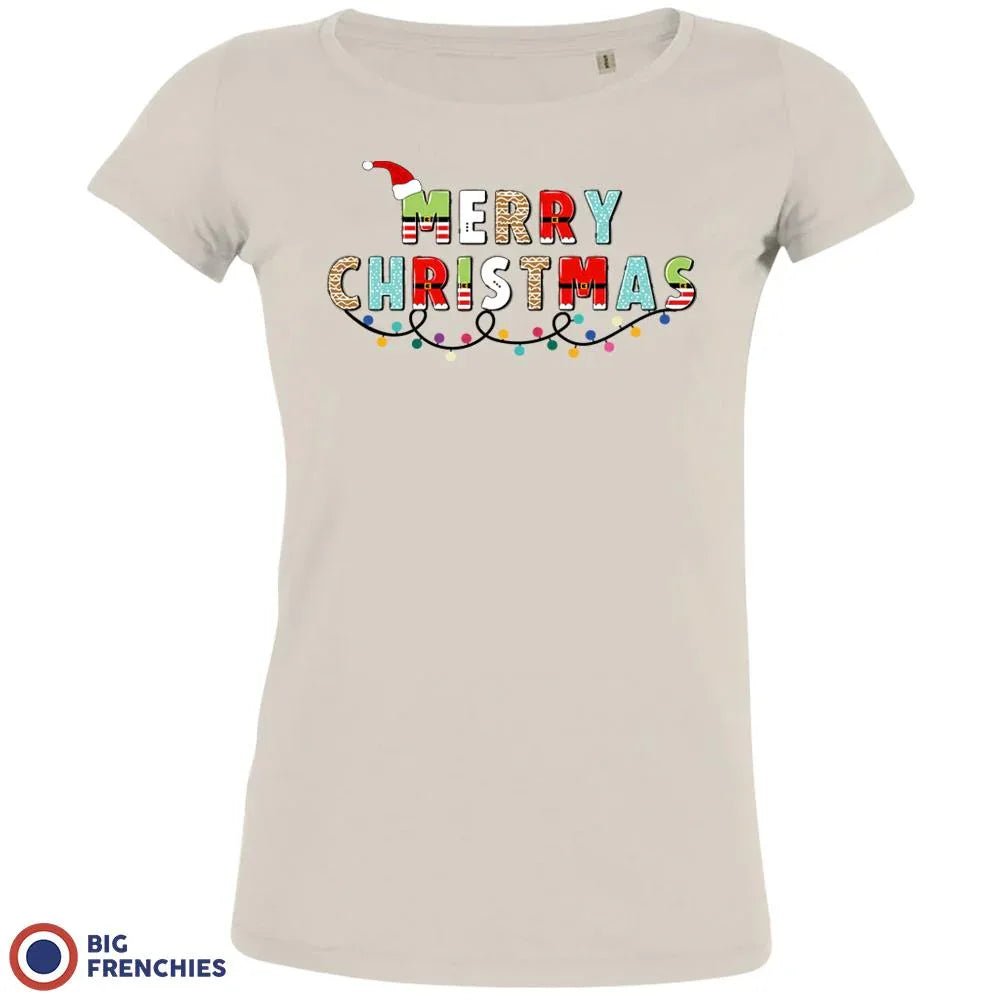Merry Christmas Women's Organic Cotton Tee - Create Marketplace