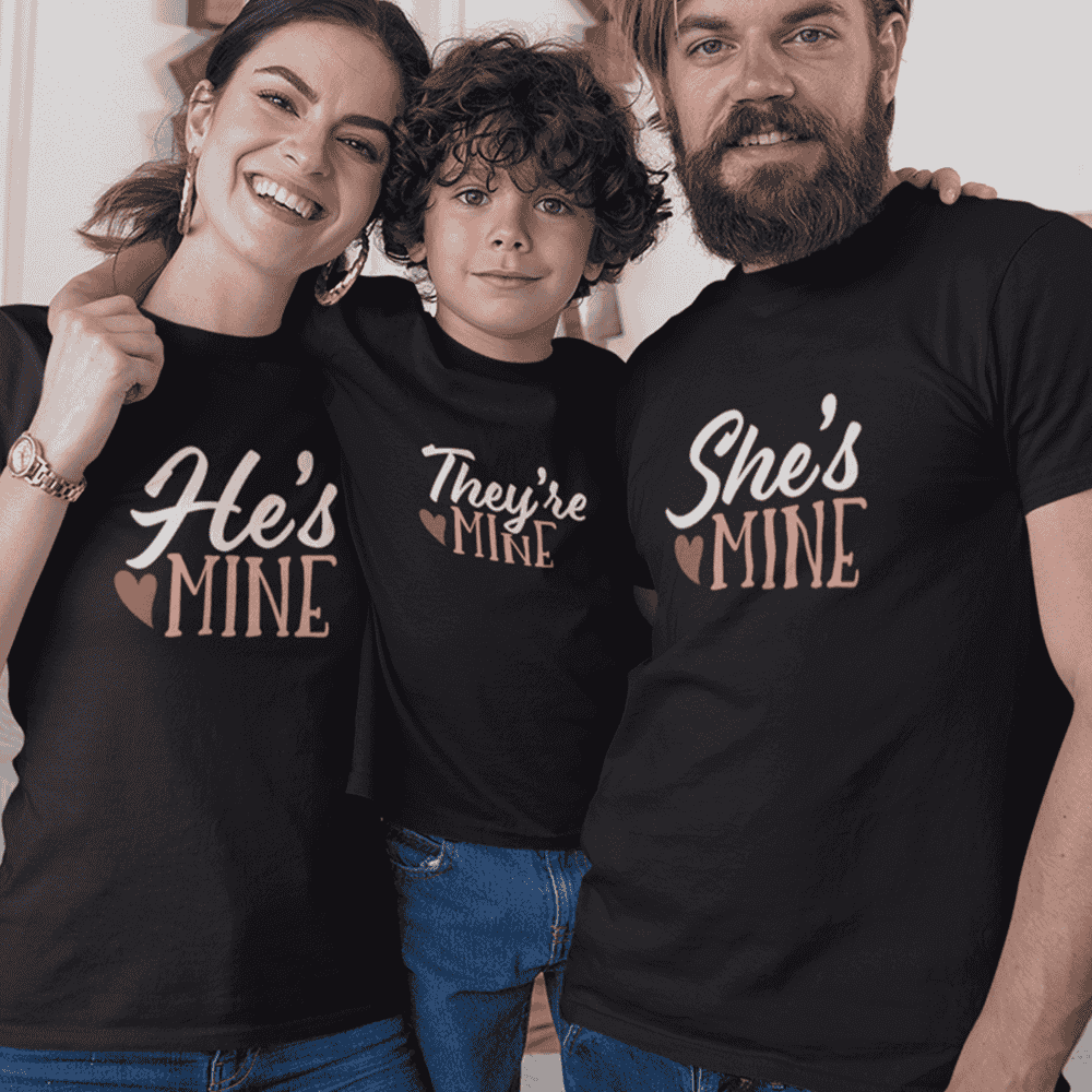 Mine Matching Organic Cotton T-Shirts Family Set (Set of 3) - Create Marketplace
