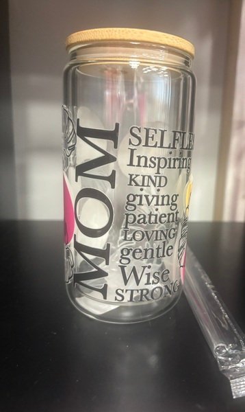 Mom Bamboo lid glass - Create Marketplace