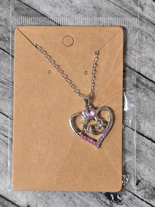 Mom pink stone Necklace - Create Marketplace