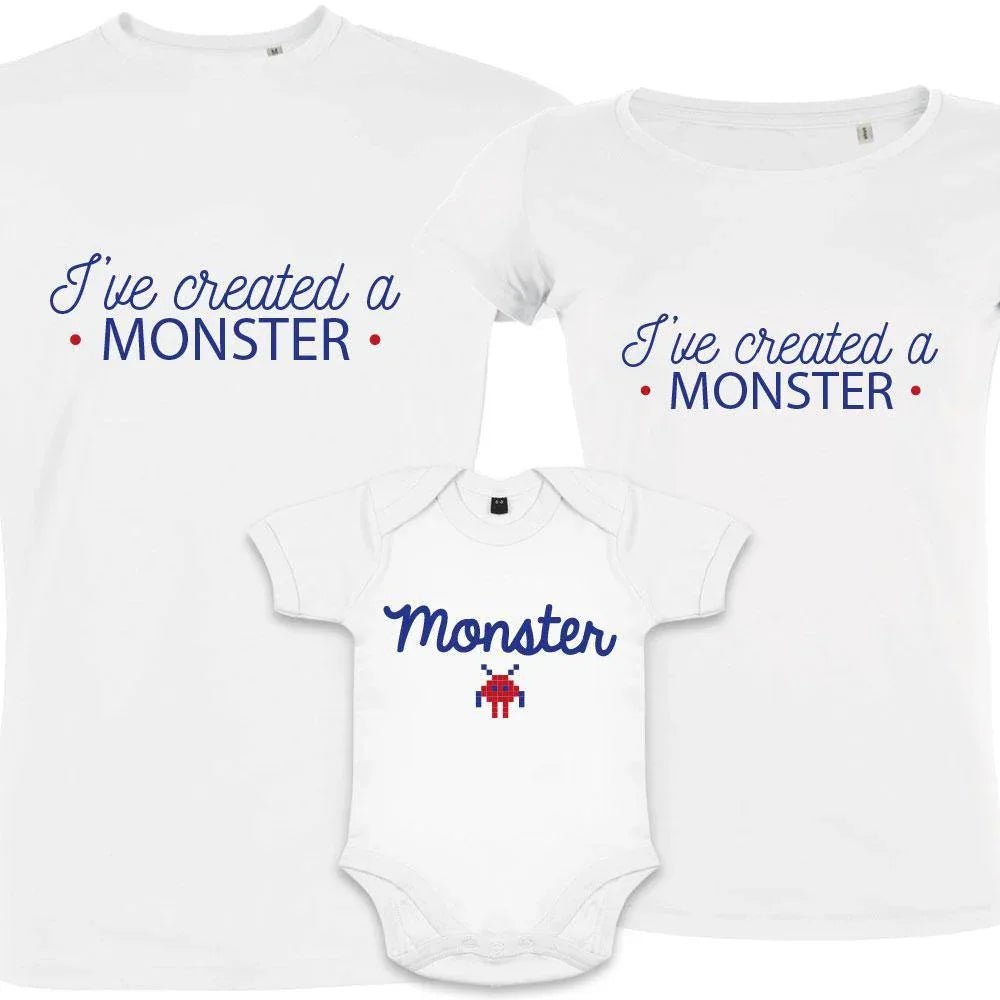 Monster Matching Family Organic Tees (Set of 3) - Create Marketplace