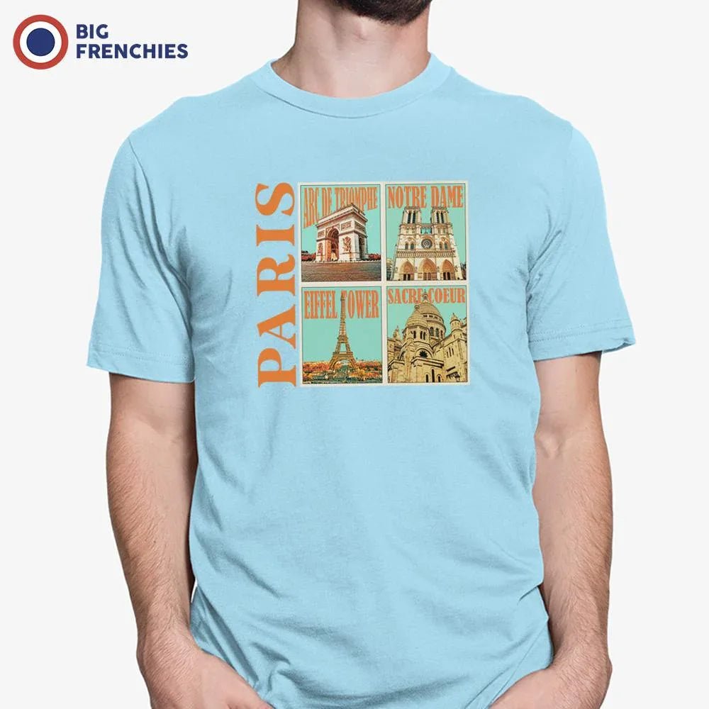 Paris Monuments Men's Organic Cotton Tee - Create Marketplace