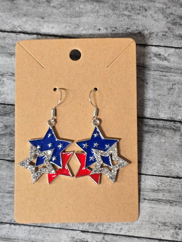 Patriotic Star Earrings - Create Marketplace