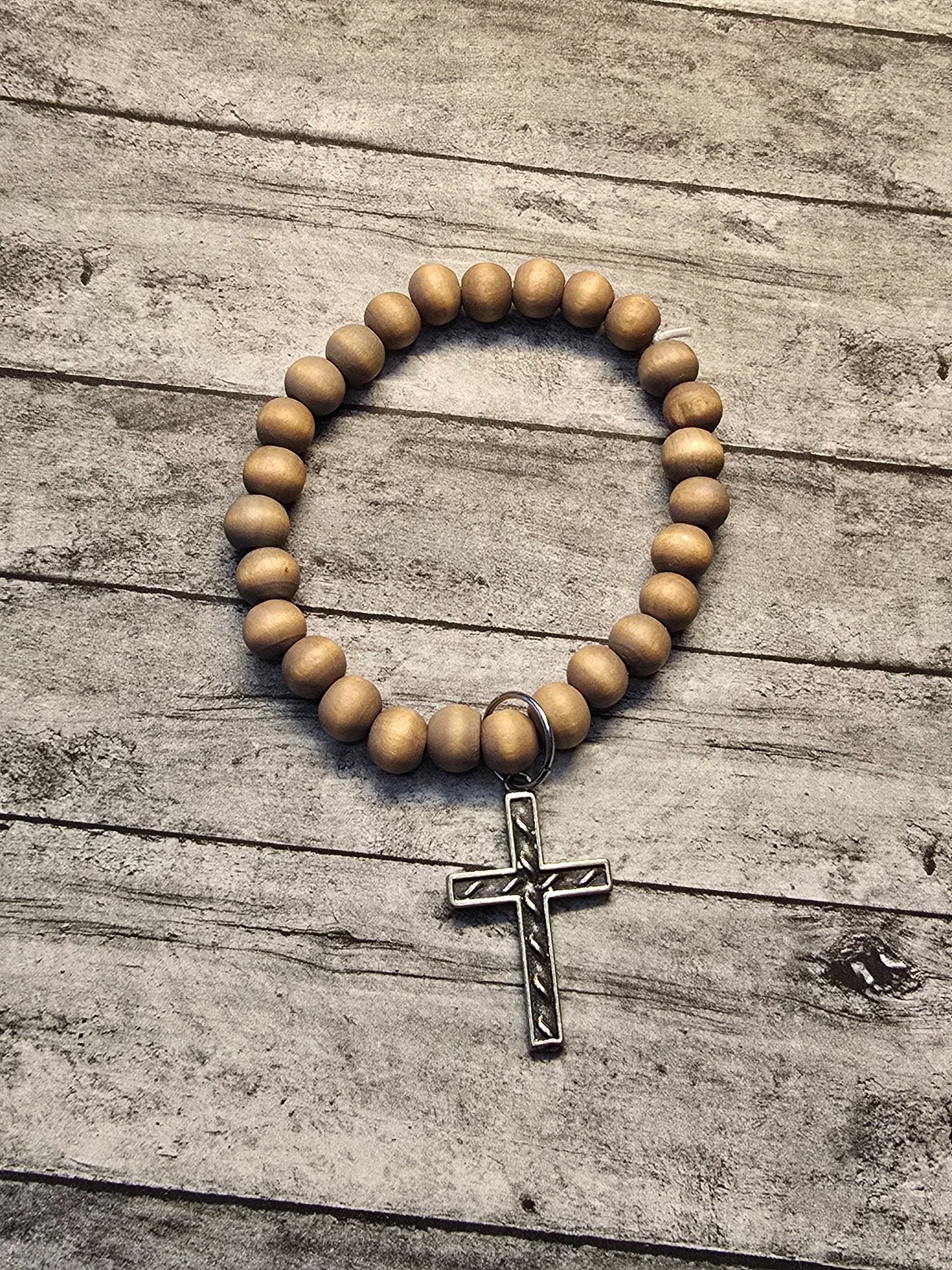 Pewter Cross Bracelet - Made by kid Sam - Create Marketplace